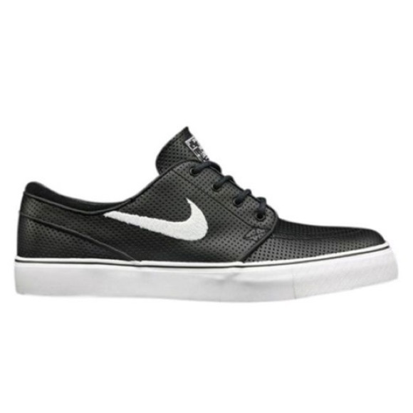 Nike Other - Nike SB Stefan Janoski Low Black Leather Perforated Sneakers Men’s Size 11